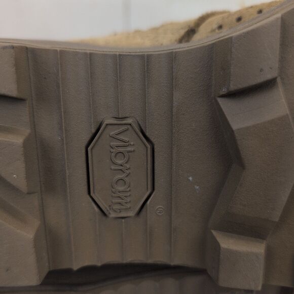 Jungle Combat Boots Mens 9.5 R Brown Leather Military Vibram Soles 2017 USA Made - Picture 5 of 13